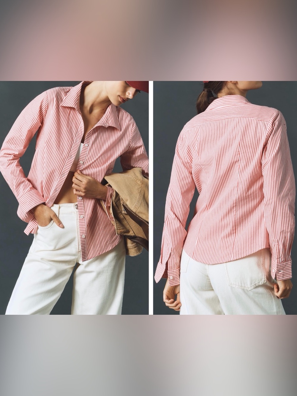 Anthropologie Gracelyn Slim Buttondown Shirt by Maeve, Size XXS